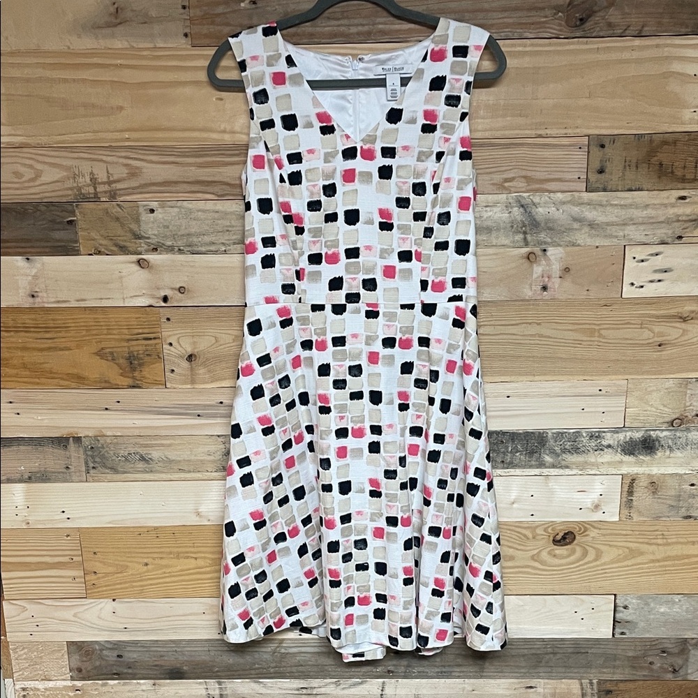 White House Black Market size 8 Multicolor Geometric Sleeveless Midi Dress